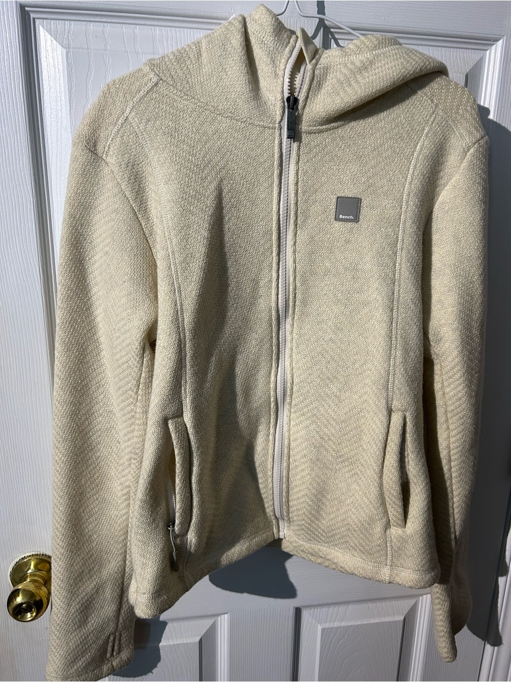 Bench Cream Sherpa Zip-Up Hoodie